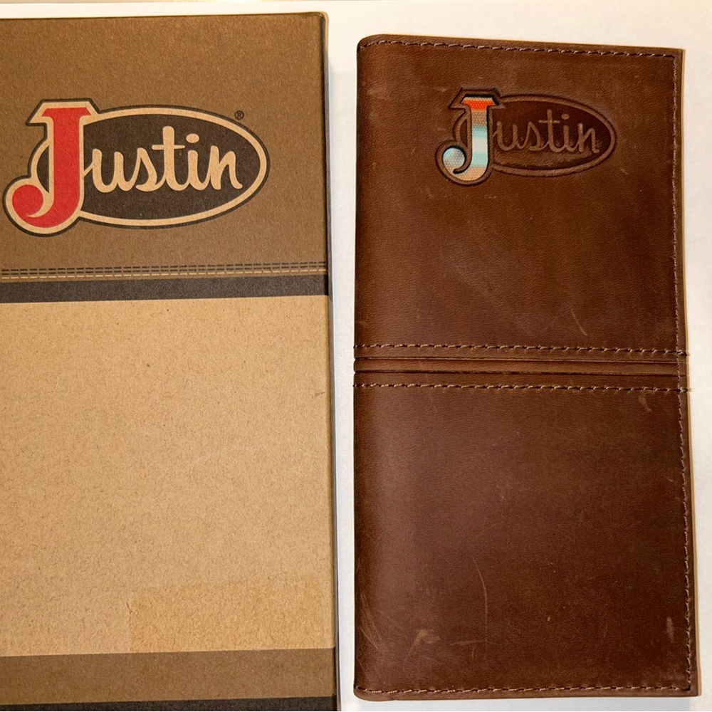 Justin Boots Brown Leather Card Holder